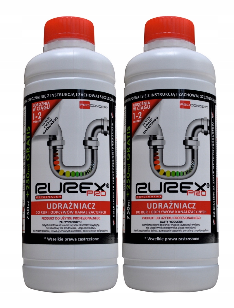 Rurex 1l kvapalina na odblokovanie potrubí